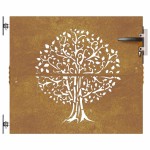 vidaXL Poartă pentru grădină, 85x100 cm, oțel corten, model copac vidaXL Poartă pentru grădină, 85x100 cm, oțel corten, model copac