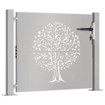 vidaXL Poartă pentru grădină, 105x105 cm, oțel corten, model copac vidaXL Poartă pentru grădină, 105x105 cm, oțel corten, model copac