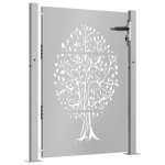 vidaXL Poartă pentru grădină, 105x130 cm, oțel corten, model copac vidaXL Poartă pentru grădină, 105x130 cm, oțel corten, model copac