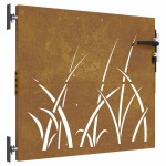 vidaXL Poartă pentru grădină, 85x100 cm, oțel corten, model iarbă vidaXL Poartă pentru grădină, 85x100 cm, oțel corten, model iarbă