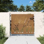 vidaXL Poartă pentru grădină, 85x100 cm, oțel corten, model iarbă vidaXL Poartă pentru grădină, 85x100 cm, oțel corten, model iarbă