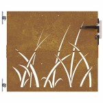 vidaXL Poartă pentru grădină, 85x100 cm, oțel corten, model iarbă vidaXL Poartă pentru grădină, 85x100 cm, oțel corten, model iarbă