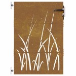 vidaXL Poartă pentru grădină, 85x150 cm, oțel corten, model iarbă vidaXL Poartă pentru grădină, 85x150 cm, oțel corten, model iarbă
