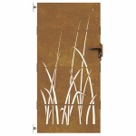 vidaXL Poartă pentru grădină, 85x175 cm, oțel corten, model iarbă vidaXL Poartă pentru grădină, 85x175 cm, oțel corten, model iarbă