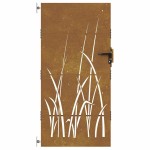 vidaXL Poartă pentru grădină, 85x200 cm, oțel corten, model iarbă