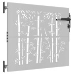 vidaXL Poartă pentru grădină, 85x75 cm, oțel corten, model bambus