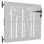 vidaXL Poartă pentru grădină, 85x100 cm, oțel corten, model bambus