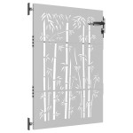 vidaXL Poartă pentru grădină, 85x125 cm, oțel corten, model bambus