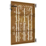 vidaXL Poartă pentru grădină, 85x125 cm, oțel corten, model bambus
