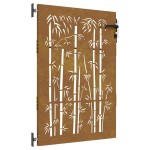 vidaXL Poartă pentru grădină, 85x150 cm, oțel corten, model bambus vidaXL Poartă pentru grădină, 85x150 cm, oțel corten, model bambus
