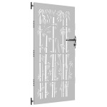 vidaXL Poartă pentru grădină, 85x200 cm, oțel corten, model bambus