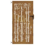 vidaXL Poartă pentru grădină, 85x200 cm, oțel corten, model bambus