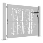 vidaXL Poartă pentru grădină, 105x105 cm, oțel corten, model bambus vidaXL Poartă pentru grădină, 105x105 cm, oțel corten, model bambus