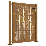 vidaXL Poartă pentru grădină, 105x130 cm, oțel corten, model bambus vidaXL Poartă pentru grădină, 105x130 cm, oțel corten, model bambus