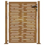 vidaXL Poartă pentru grădină, 105x130 cm, oțel corten, model bambus vidaXL Poartă pentru grădină, 105x130 cm, oțel corten, model bambus