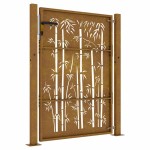 vidaXL Poartă pentru grădină, 105x155 cm, oțel corten, model bambus vidaXL Poartă pentru grădină, 105x155 cm, oțel corten, model bambus