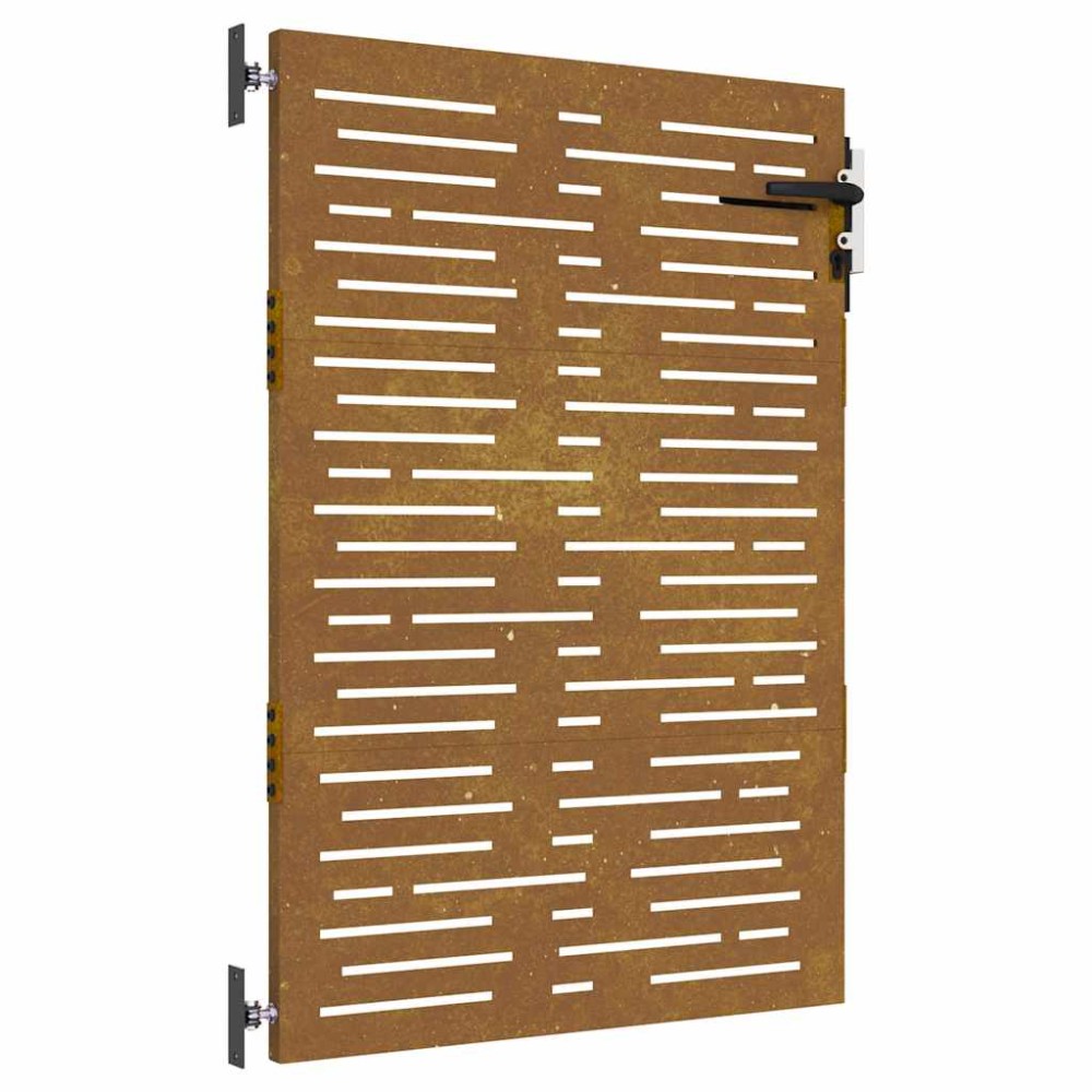 vidaXL Poartă pentru grădină, 85x125 cm, oțel corten, dreptunghiuri