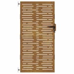 vidaXL Poartă pentru grădină, 85x200 cm, oțel corten, dreptunghiuri