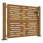 vidaXL Poartă pentru grădină, 105x80 cm, oțel corten, dreptunghiuri vidaXL Poartă pentru grădină, 105x80 cm, oțel corten, dreptunghiuri