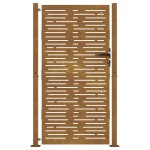 vidaXL Poartă pentru grădină, 105x205 cm, oțel corten, dreptunghiuri