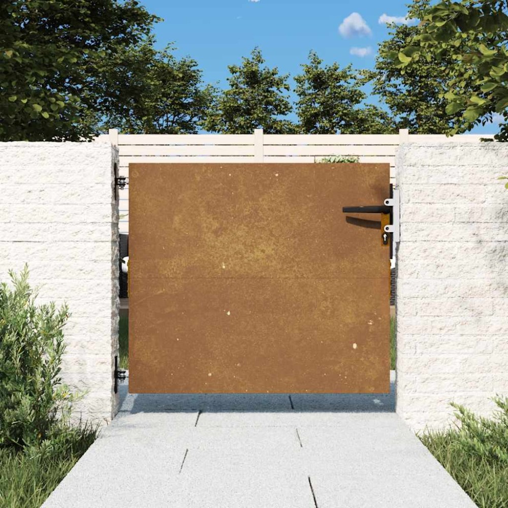 vidaXL Poartă pentru grădină, 85x75 cm, oțel corten