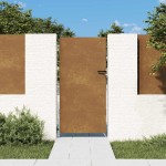 vidaXL Poartă pentru grădină, 85x200 cm, oțel corten