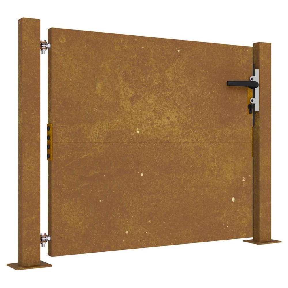 vidaXL Poartă pentru grădină, 105x80 cm, oțel corten