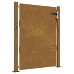 vidaXL Poartă pentru grădină, 105x130 cm, oțel corten