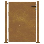 vidaXL Poartă pentru grădină, 105x130 cm, oțel corten