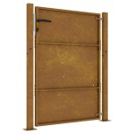 vidaXL Poartă pentru grădină, 105x130 cm, oțel corten