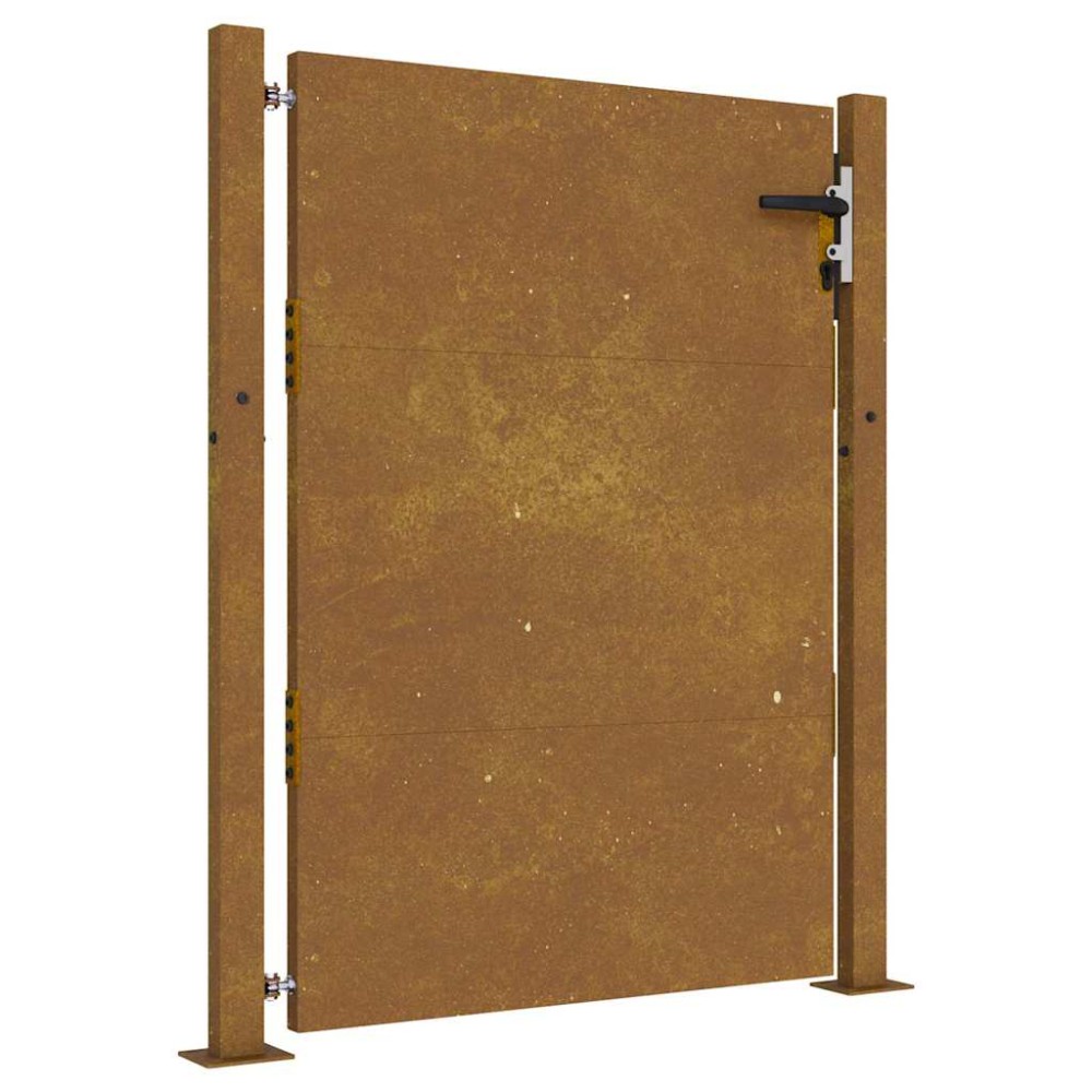 vidaXL Poartă pentru grădină, 105x155 cm, oțel corten