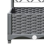 vidaXL Jardinieră de grădină cu spalier gri deschis 40x40x121,5 cm PP vidaXL Jardinieră de grădină cu spalier gri deschis 40x40x121,5 cm PP
