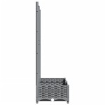 vidaXL Jardinieră de grădină cu spalier gri deschis 80x40x121,5 cm PP vidaXL Jardinieră de grădină cu spalier gri deschis 80x40x121,5 cm PP