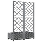 vidaXL Jardinieră de grădină cu spalier gri deschis 80x40x121,5 cm PP vidaXL Jardinieră de grădină cu spalier gri deschis 80x40x121,5 cm PP