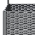 vidaXL Jardinieră de grădină cu spalier, gri deschis, 80x40x136 cm, PP