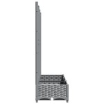 vidaXL Jardinieră de grădină cu spalier gri deschis 120x40x121,5 cm PP vidaXL Jardinieră de grădină cu spalier gri deschis 120x40x121,5 cm PP