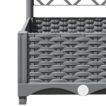vidaXL Jardinieră de grădină cu spalier gri deschis 120x40x121,5 cm PP vidaXL Jardinieră de grădină cu spalier gri deschis 120x40x121,5 cm PP