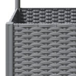 vidaXL Jardinieră de grădină cu spalier, gri deschis, 120x40x136cm, PP
