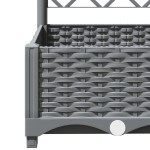 vidaXL Jardinieră de grădină cu spalier gri deschis 120x120x121,5cm PP