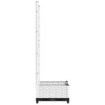 vidaXL Jardinieră de grădină cu spalier, alb, 40x40x121,5 cm, PP vidaXL Jardinieră de grădină cu spalier, alb, 40x40x121,5 cm, PP