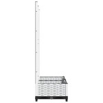 vidaXL Jardinieră de grădină cu spalier, alb, 80x40x121,5 cm, PP