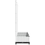 vidaXL Jardinieră de grădină cu spalier, alb, 120x40x121,5 cm, PP vidaXL Jardinieră de grădină cu spalier, alb, 120x40x121,5 cm, PP