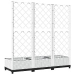 vidaXL Jardinieră de grădină cu spalier, alb, 120x40x121,5 cm, PP vidaXL Jardinieră de grădină cu spalier, alb, 120x40x121,5 cm, PP