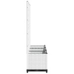 vidaXL Jardinieră de grădină cu spalier, alb, 120x40x136 cm PP vidaXL Jardinieră de grădină cu spalier, alb, 120x40x136 cm PP