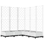 vidaXL Jardinieră de grădină cu spalier, alb, 120x120x121,5 cm, PP vidaXL Jardinieră de grădină cu spalier, alb, 120x120x121,5 cm, PP