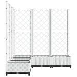 vidaXL Jardinieră de grădină cu spalier, alb, 120x120x121,5 cm, PP vidaXL Jardinieră de grădină cu spalier, alb, 120x120x121,5 cm, PP