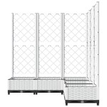 vidaXL Jardinieră de grădină cu spalier, alb, 120x120x121,5 cm, PP vidaXL Jardinieră de grădină cu spalier, alb, 120x120x121,5 cm, PP