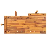 vidaXL Banc de lucru cu menghine, 92x48x83 cm, lemn masiv de acacia vidaXL Banc de lucru cu menghine, 92x48x83 cm, lemn masiv de acacia