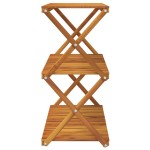 vidaXL Raft pliabil cu 3 niveluri, maro, 70x31x63 cm lemn masiv acacia vidaXL Raft pliabil cu 3 niveluri, maro, 70x31x63 cm lemn masiv acacia