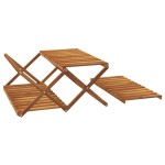 vidaXL Raft pliabil cu 3 niveluri, maro, 70x31x63 cm lemn masiv acacia vidaXL Raft pliabil cu 3 niveluri, maro, 70x31x63 cm lemn masiv acacia